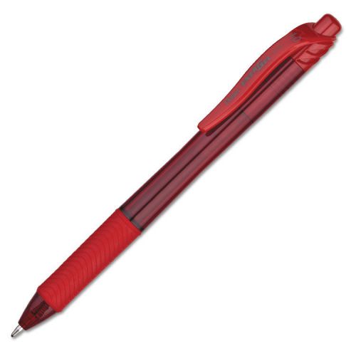 Pentel Energel-X Retractable Roller Gel Pen 1mm Transparent Red Barrel Red Ink