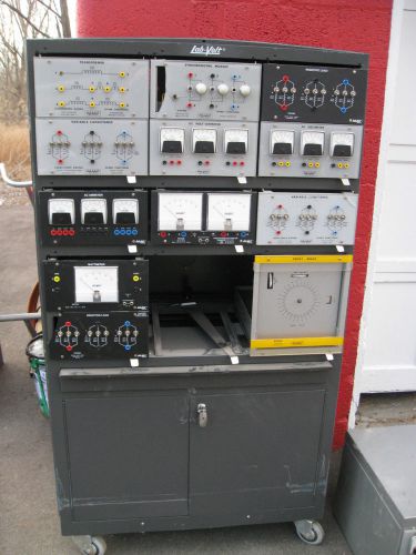 LARGE SELECTION LAB-VOLT TRAINING CABINET FULL OF EQUIPMENT METERS