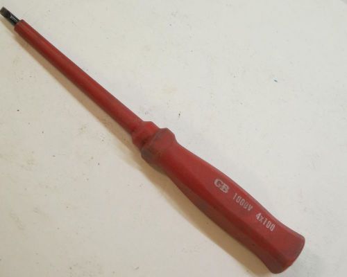 GB 1000V Insulated Electrical Electrician&#039;s Screwdriver 4x100 Phillips/Flathead