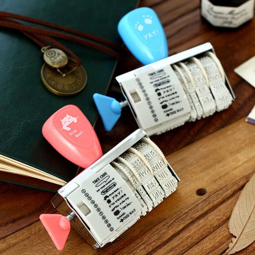 New DIY Words and Date Stamps Wheel Rubber Dater Roller Stamp Scrapbooking Tools