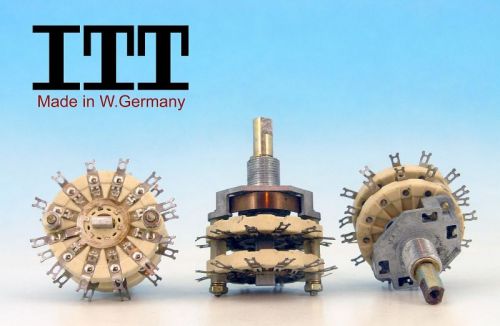 2P11T 2 POLE 11 POSITIONS ITT W. Germany 80s CERAMIC Rotary Switch NON SHORTING