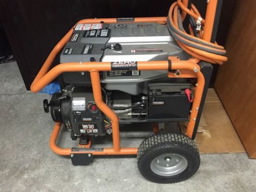 RIDGID 6,800-Watt Idle Down Gasoline Electric Start Portable Generator