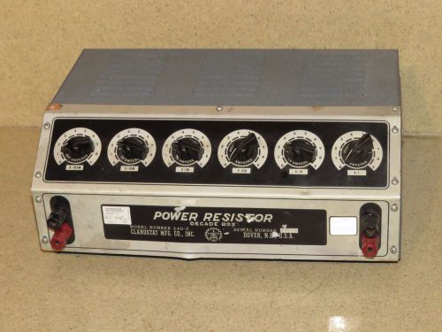 CLAROSTAT MFG CO POWER RESISTOR DECADE BOX MODEL 240-C