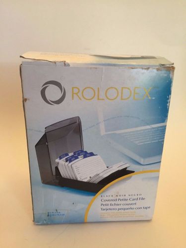 Rolodex Petite Covered Tray Card File with 250 2 1/4 x 4 Inch Cards 67093