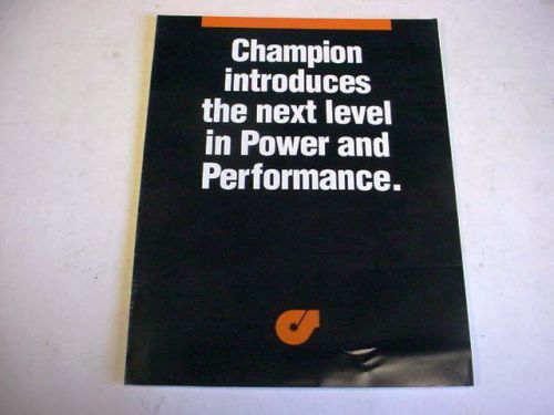 Champion Series V Motor Graders Color Literature                              b2