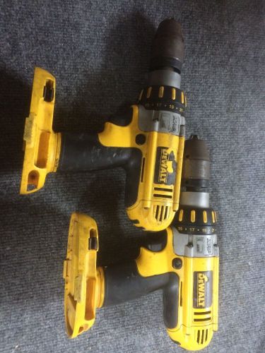 2-Dewalt 18V Cordless 1/2&#034; Hammer Drills (Very Used)