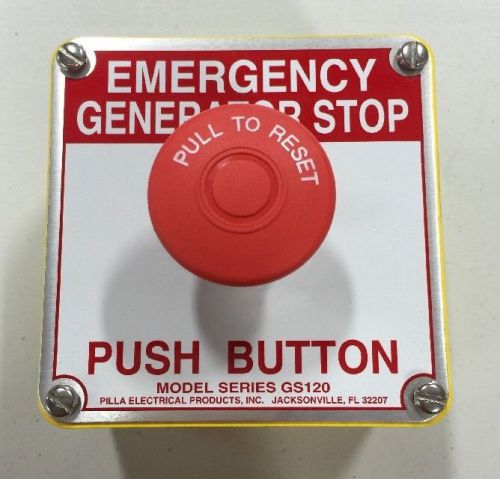 NEW Pilla GS120 Emergency Generator Stop Switch Surface Mount