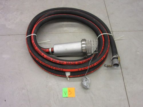 33&#039; voss opw water pump drainage hose line 1 1/4&#034; suction strainer basket new for sale
