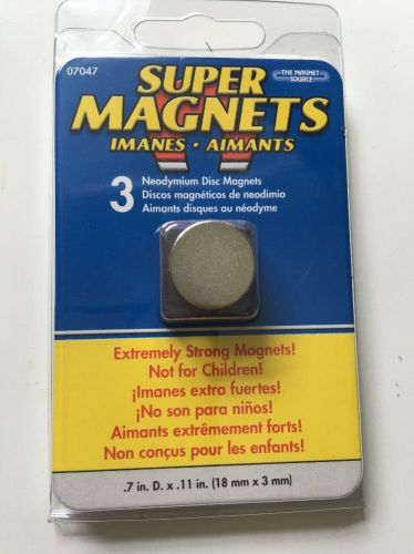 3 Piece Super Neodymium Magnets 07047 Master Magnetics