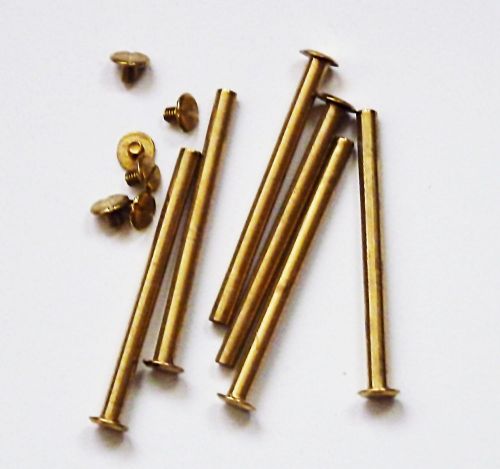 64mm Binding Posts and Screws in Solid Brass, in packs of 6, 10, 20, 50, and 100
