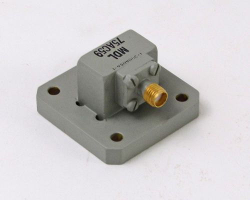 New mdl 75ac59 coaxial waveguide to sma female adapter - wr-75, 10-15 ghz for sale