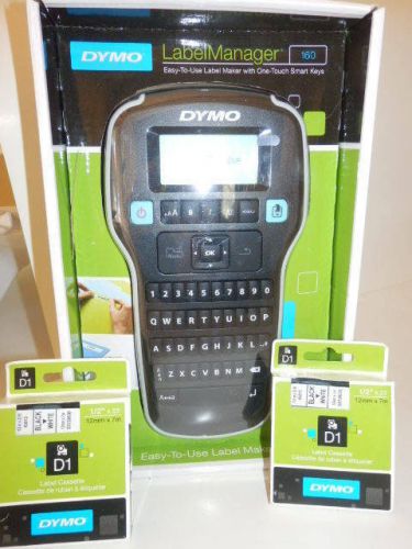 NIB Dymo  160  Label Maker with 2 extra Tape Cassettes