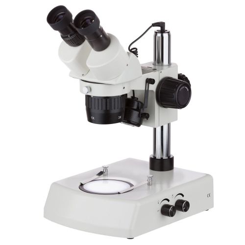 Amscope 10x-30x multi-power top bottom led lights pillar stand stereo microscope for sale