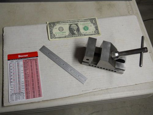 Small precision grinding vise used w/starrett 6&#034; rule &amp; pocket decimal chart for sale