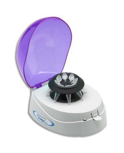Benchmark scientific myfugetm mini centrifuge, purple lid, with 2 rotors for sale