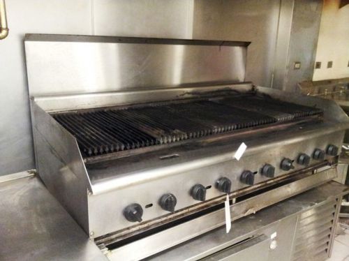 Charcoal grill 60&#034; / with chef station / all stainless steel for sale