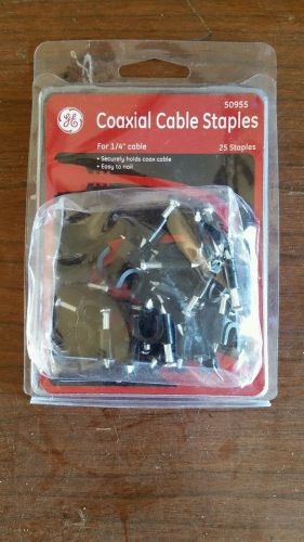GE 50955  Coaxial Cable Staples 25 ct package for 1/4&#034; cable
