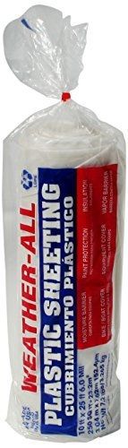 TRM Manufacturing 61025C Weatherall Visqueen Plastic Sheeting, Drop Cloth 10&#039;