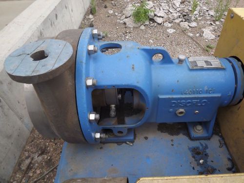 Discflo 402-14 horizontal 4in sludge disc centrifugal pump w/ 30hp motor baldor for sale