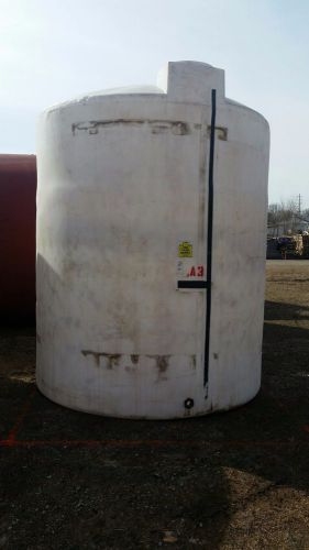 6,400 Gallon Vertical Flat Bottom Plastic (Polyethylene) Storage Tank, Used