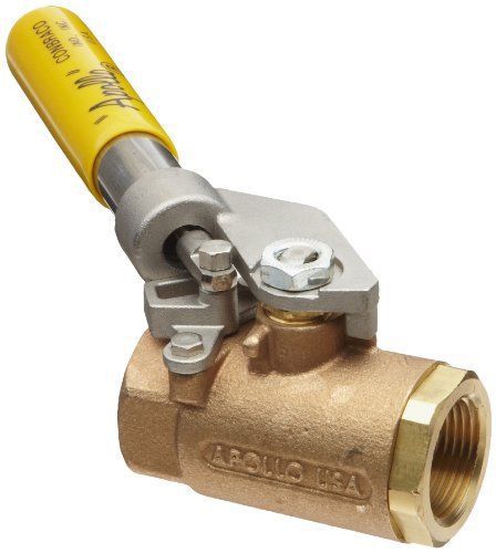 Apollo 71-500 series bronze ball valve, two piece, inline, spring-close lever, for sale