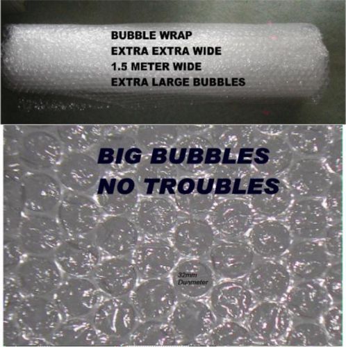 BUBBLE WRAP LARGE BUBBLES 1,500 MM.EXTRA EXTRA WIDE~6 METER LONG FREE SHIPPING