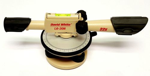 David White L6-20 Survey Sight Meridian  Level Scope 22X With Red Case