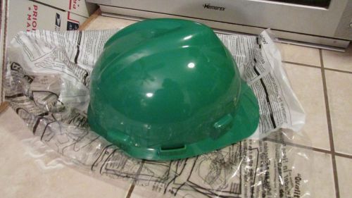 MSA V-Gard Green Protective Type I Helmet - Construction Safety Hard Hat  - NEW