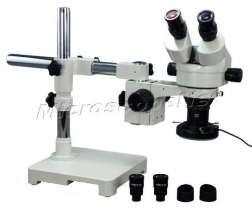 2.1X-90X Zoom Stereo Single-bar Boom Stand Microscope +144 LED Ring Light