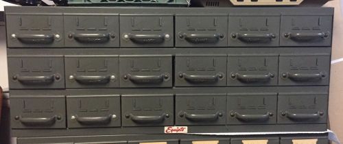 Vintage equipto 18 drawer file/organization cabinet for sale