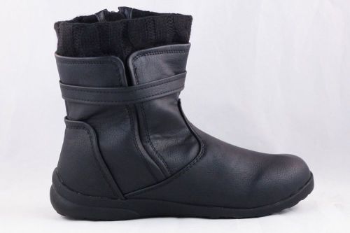 New totes® women&#039;s black zip knit top boots, size 7.5; free shipping! for sale