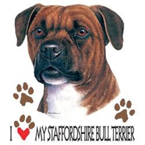 Staffordshire terrier dog heat press transfer for t shirt sweatshirt fabric 912c for sale