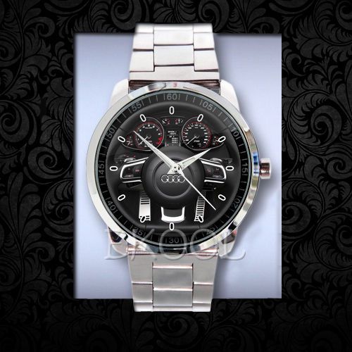 676 audi r8 v10 7 Steering Wheel Sport Watch New Design On Sport Metal Watch