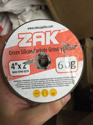 Green Silicon Carbide Stone Grinding Cup 4&#034;x2&#034; x 80 grit Zak