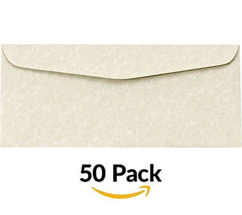 LUX Paper #10 Regular Envelopes 4 1/8&#034; x 9 1/2&#034; - Cream Parchment 50 Pack (66...