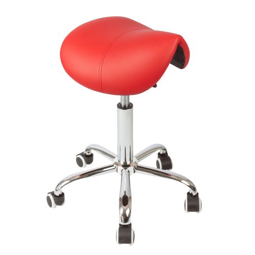 Red Adjustable Tattoo Salon Stool Hydraulic Rolling Chair Facial Massage Spa