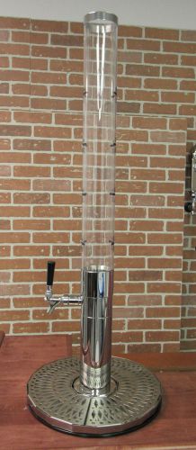 Beer Tower, Chrome finish Stainless steel, 41&#034; tall, very executive look