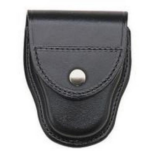 Bianchi Black Plain/Brass Patroltek Covered Handcuff Case - Chrome Or Brass Snap