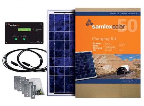 Samlex SRV-50 off-grid RV Solar Charging Kit 50 Watt solar panel, US Authorized