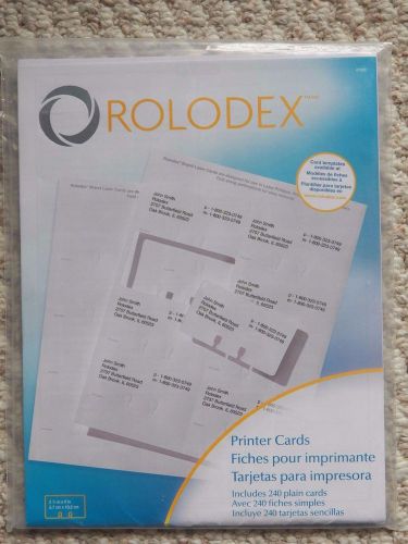 ROLODEX Laser Printer Cards 240 CARDS 2.25&#034; x 4&#034; 67620 (30 Sheets) White Cards