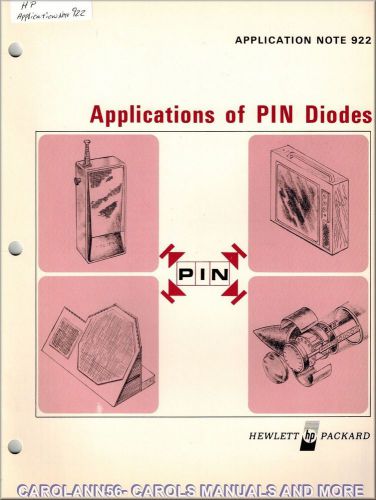HP Application Note 922 APPLICATIONS OF PIN DIODES