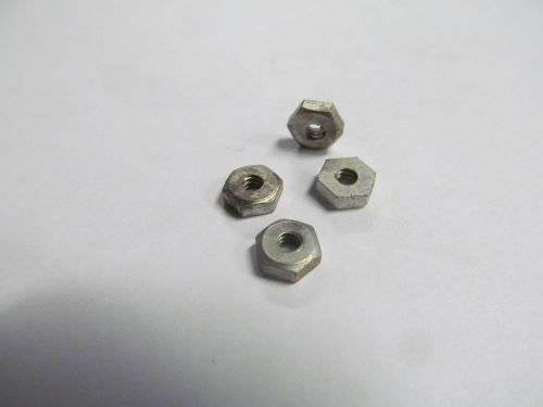 (200) Machine Nuts, 4-40 Steel, Zinc Plated,  1/4&#034; Hex, .093&#034; Thick, Made in USA