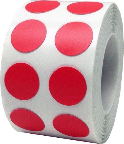 Instocklabels.com 1,000 small color coding dots | tiny red colored round dot for sale
