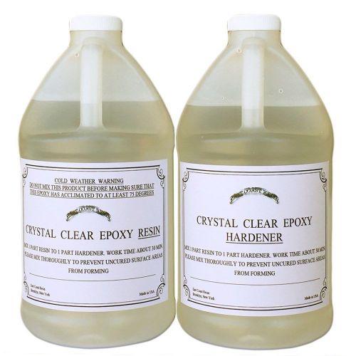 EPOXY RESIN 2 Gal kit CRYSTAL CLEAR for Super Gloss Coating and Table Tops