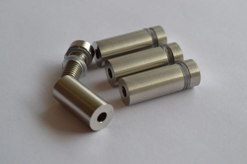 Satin finish stainless steel standoff 1/2&#034; x 1&#034;  pack of (4) for sale