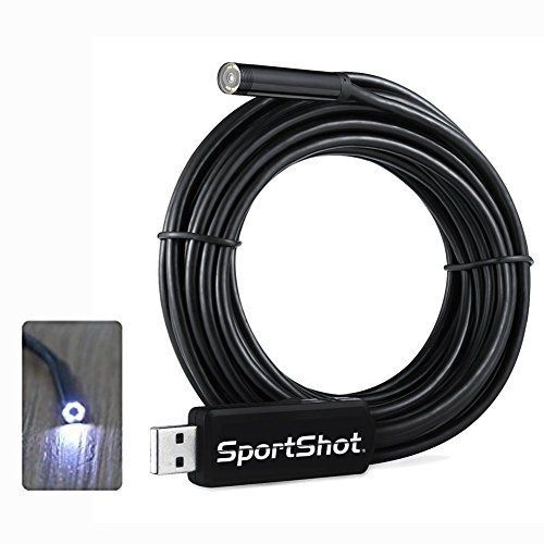 SportShot® 5M Waterproof Adjustable LEDs USB Endoscope Handheld Borescope Tube