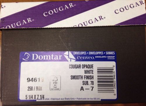 Domtar 250 x2 Count Envelope Cougar Opaque White 5 1/4 x 7 1/4 500 Total