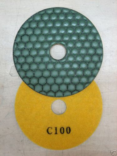 ZERED 4&#034; PREMIUM Diamond Dry Polishing Pad Disc #100 Granite