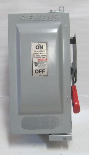 Siemens heavy duty fusible disconnect switch 30a hf361j usg for sale