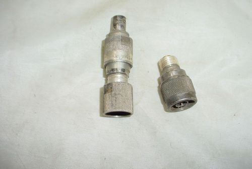 Two Type N to BNC (M) Diode Detector Connectors w/ 1N21B Diodes Ham Radio